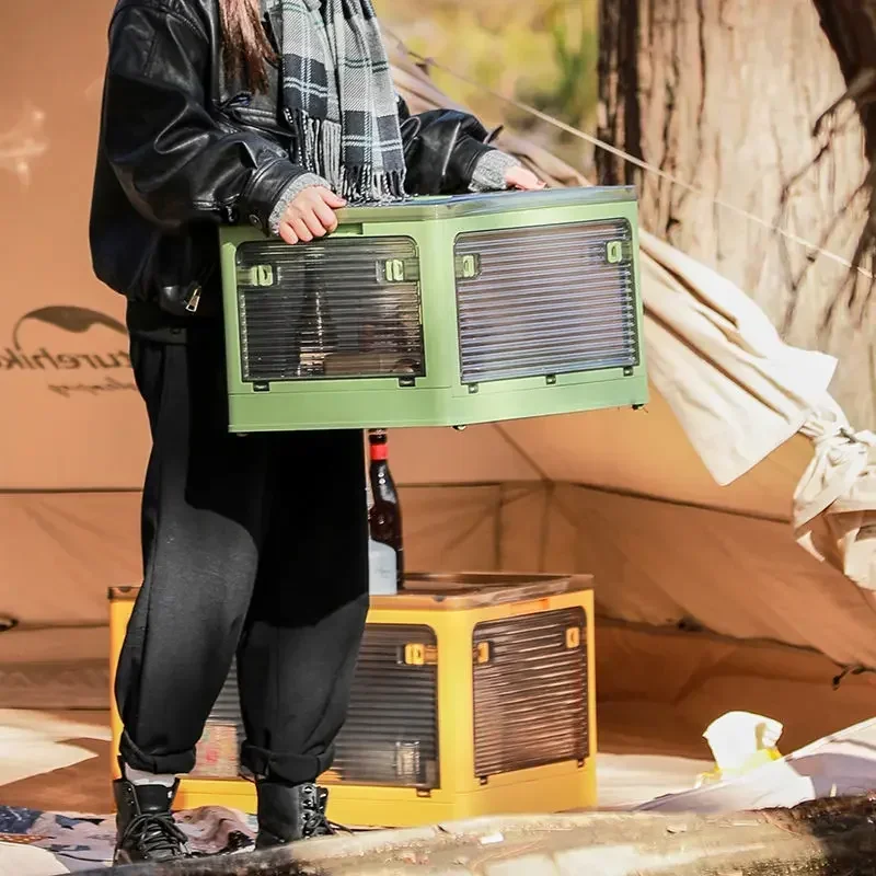 Foldable Storage Box Multi-layer Thickened Trunk Organizer with Lid – Perfect for Camping Picnic Car Storage