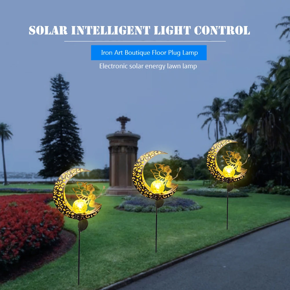 LED Lawn Atmosphere Light Waterproof Fairy Path Yard Lights Solar Easy Installation Swing Automatic Switch for Courtyard