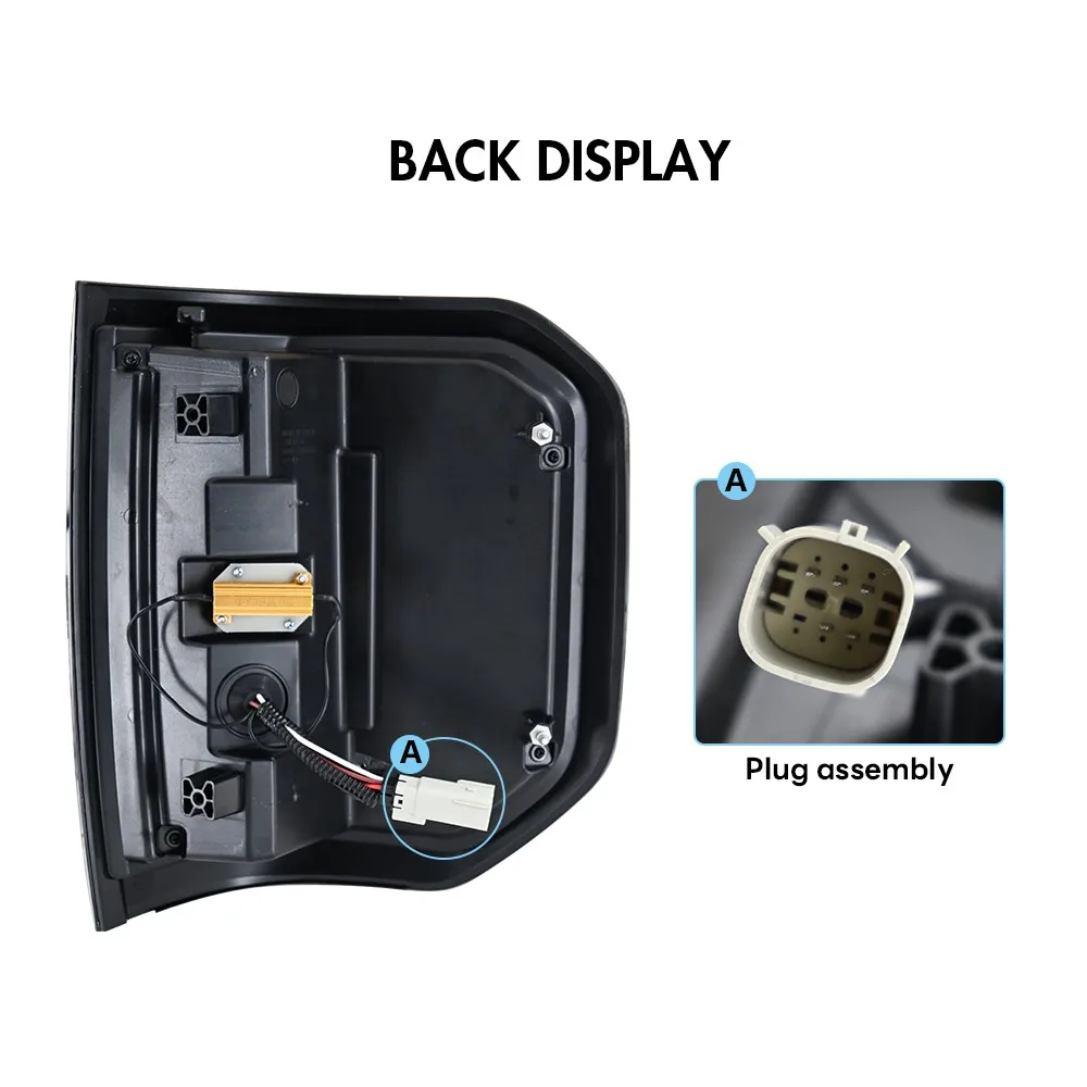 2 قطعة LED أضواء خلفية الجمعية لفورد مافريك XL XLT 2022-2025 متتابعة بدوره إشارة الجذع مصابيح الفرامل الخلفية #4