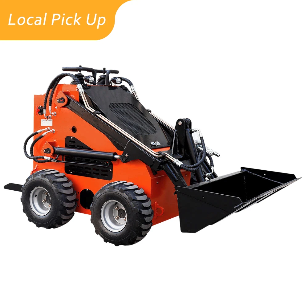 USA Local Pick Up Mini Skid Steer Loader MS380L Stand On Wheel Loader 22HP Gasoline Engine Loader