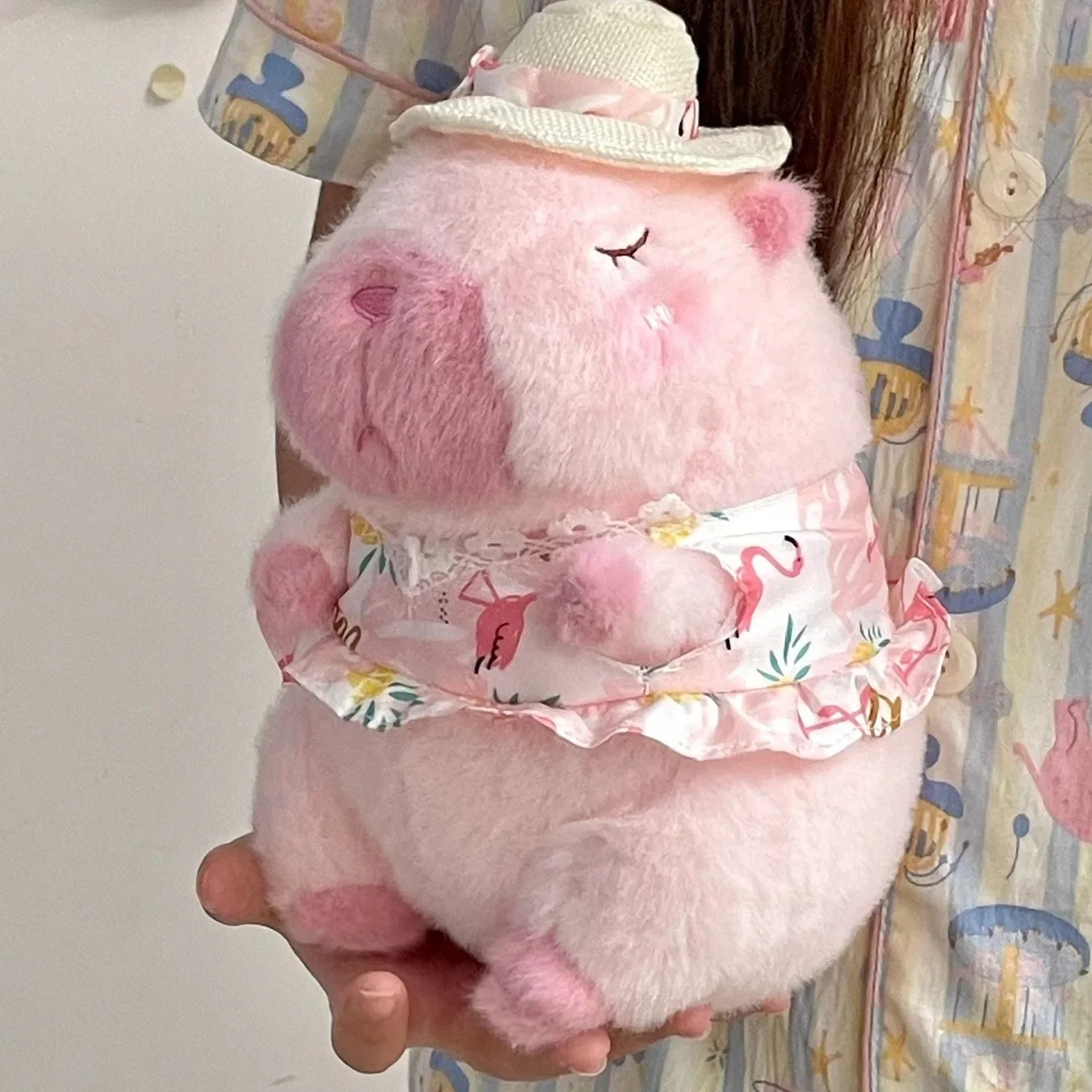 Nuevo Peluche de Capibara de 21 cm, Juguete de Peluche de Simulación de Capibara, Juguete de Peluche de Anime, Animales Adorables, Muñeco de Peluche Estilo Playa, Regalos de Navidad para Niños