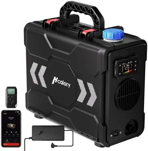 

8KW Diesel Heater 6L Toolbox All-in-One with App Control, 12V/24V/110V, Wireless Temp Sensor, Altitude Mode