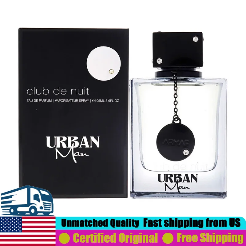 Armaf Club de Nuit Urban Man Eau de Parfum Spray 105 ML Premium Arabian Perfumes 3.6 Oz Long-Lasting Woody Spicy Cologne for Men
