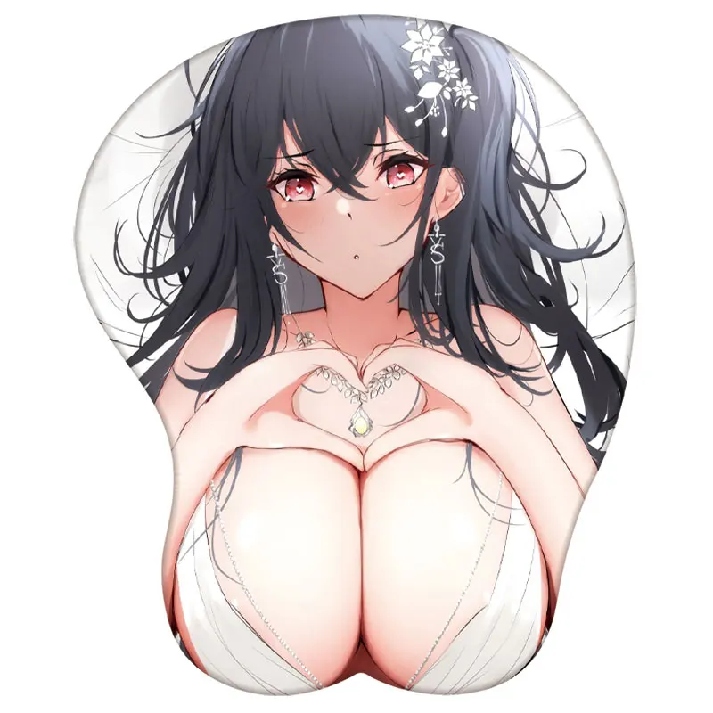 Anime Azur Lane Wrist Support Mousepad Eugen Enterprise Belfast Z23 3D Silicone Mouse Pad Megumin Sexy Oppai Wrist Rest MousePad