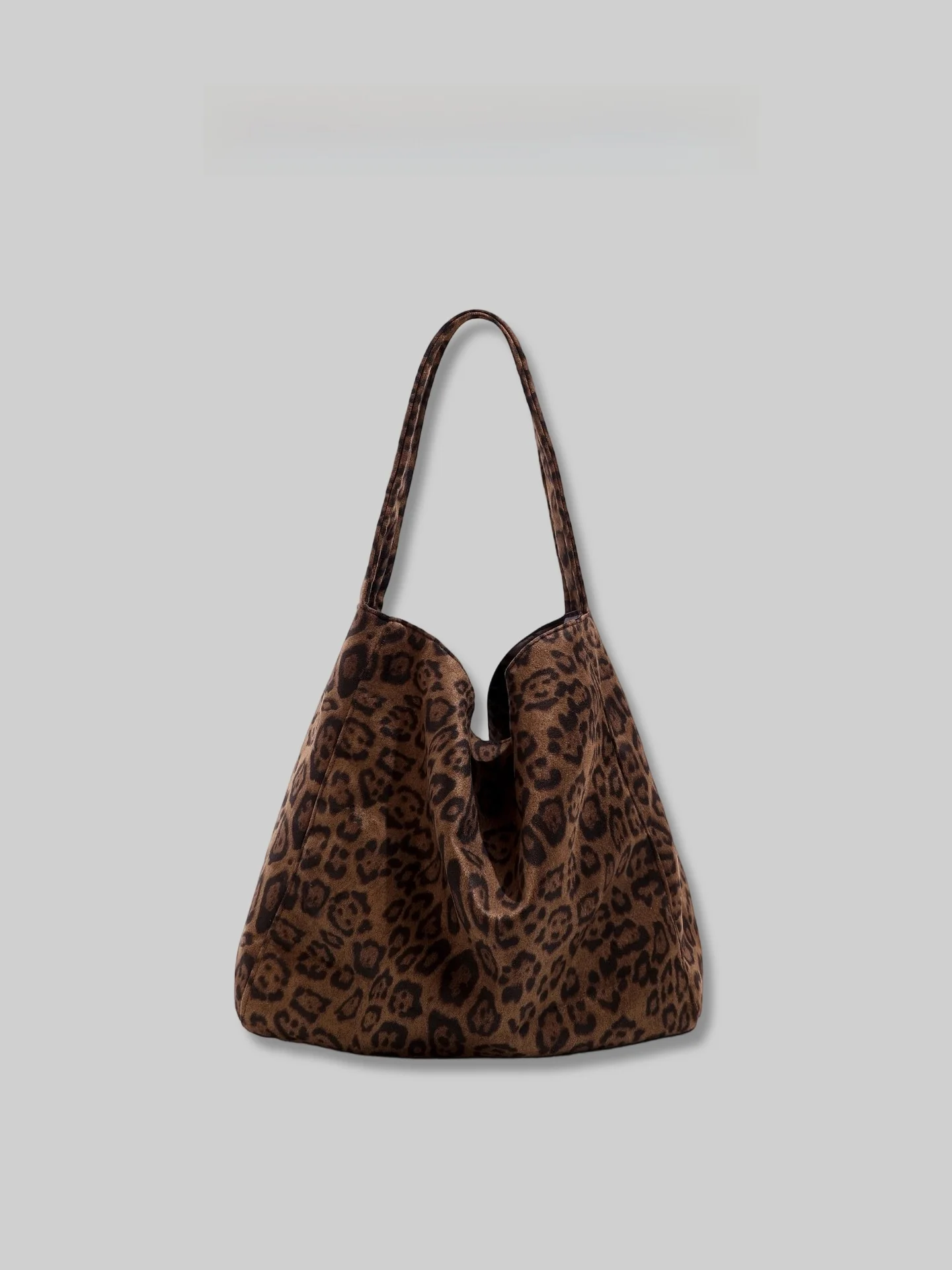 Bolsa Tote de Luxo Clnoe Kenok com Estampa de Leopardo Retro para Mulheres, Grande Capacidade, Bolsa de Ombro Única para o Ou...