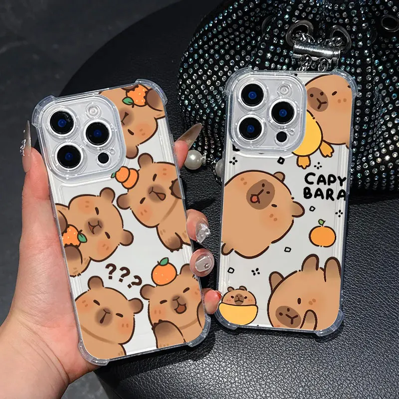 Baby Capybara Cartoon Case For Samsung Galaxy A17 A27 A37 A57 A07 A56 A26 A36 A06 A16 A55 A35 A25 A15 A05 A54 A52 A34 Soft Cover
