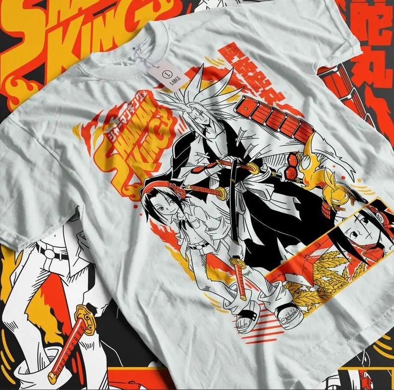 Shaman King Yoh Asakura T-Shirt  100% Cotton Tee  Men's Women's