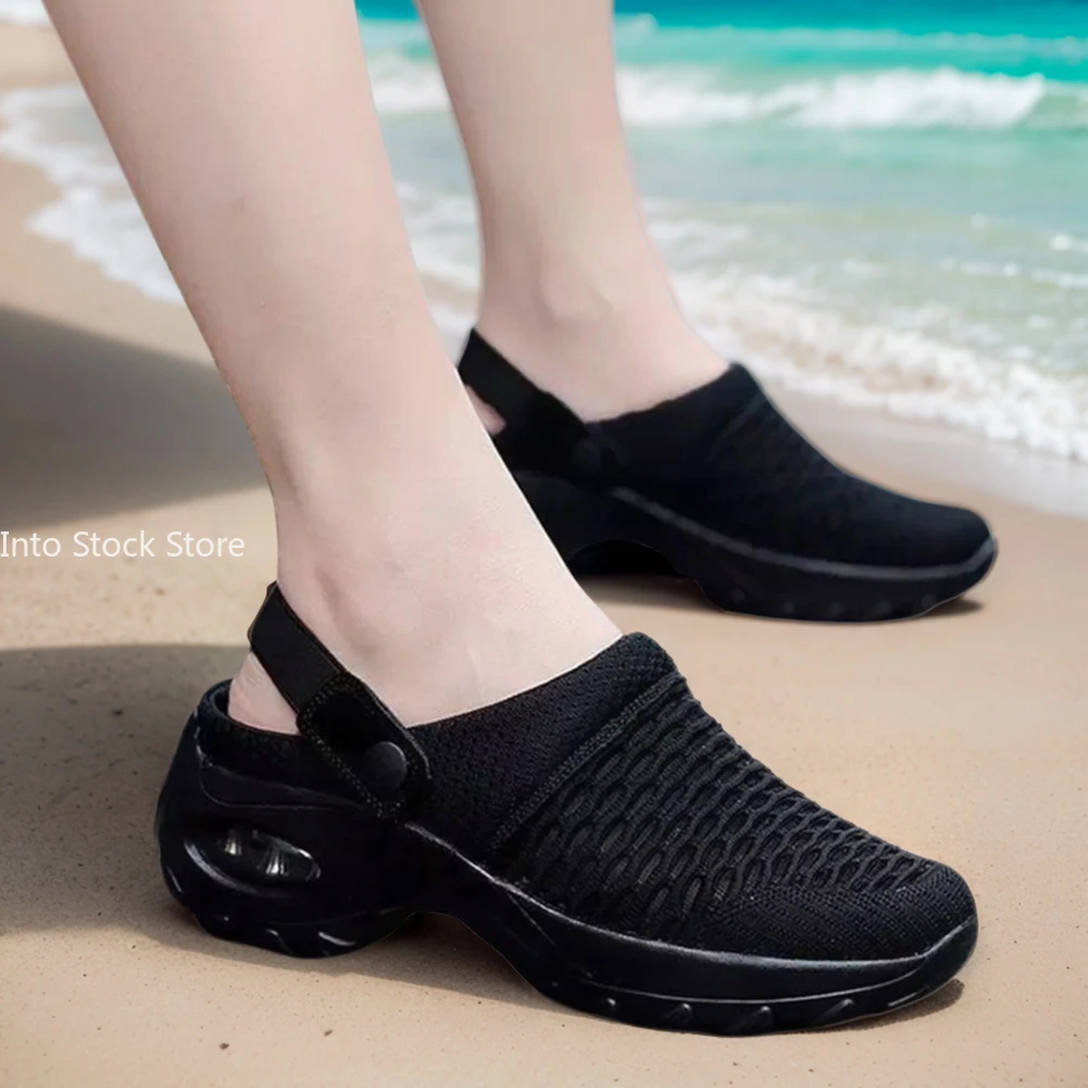 Zuecos ortopédicos de malla con soporte para arco, zapatos para caminar, zapatillas transpirables para exteriores para mujer