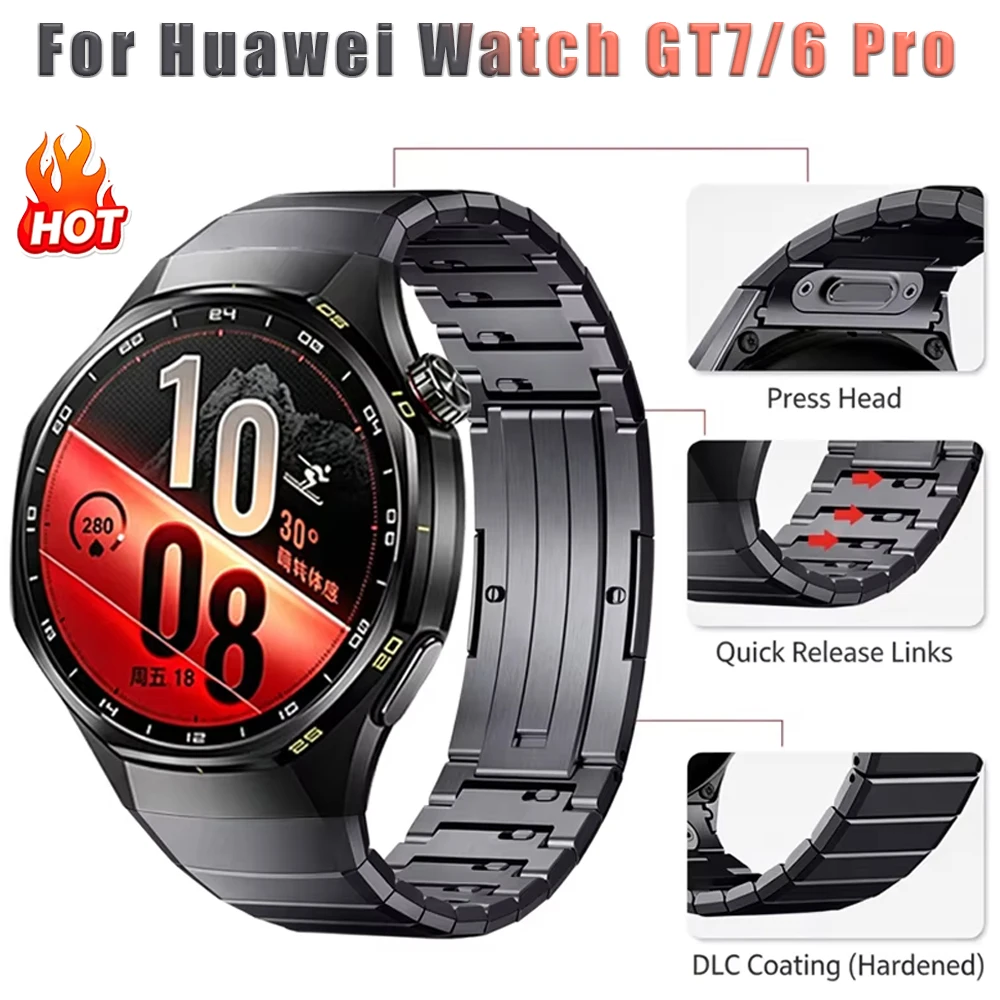 Official Quick Fit Lightweight Comfortable Band For Huawei Watch GT 7 Pro GT 6 Pro 46mm No Gap Titanium Alloy Bracelet Wristband