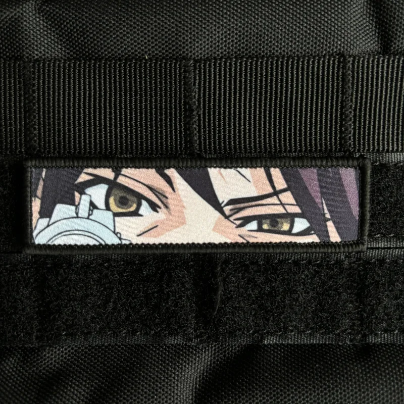 Revy Eyes Morale Badge Anime Black Lagoon Patch Hook and Loop Printing Tactical Military Backpack Quadratic Element Sticker