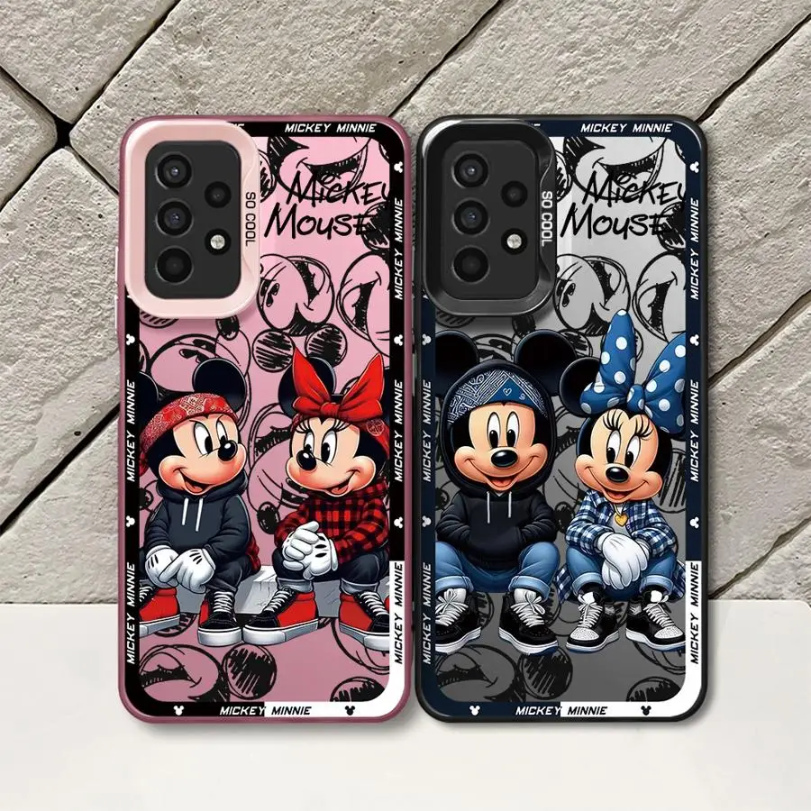 Disney Mickey Minnie Mouse Phone Case for Galaxy A15 A52 A72 4G 5G A25 A52s A53 A54 A55 A73 5G A51 4G bag