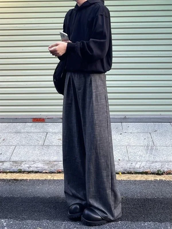 

Свободные широкие повседневные брюки в клетку с цветочным узором, молодежные модные прямые брюки в пол