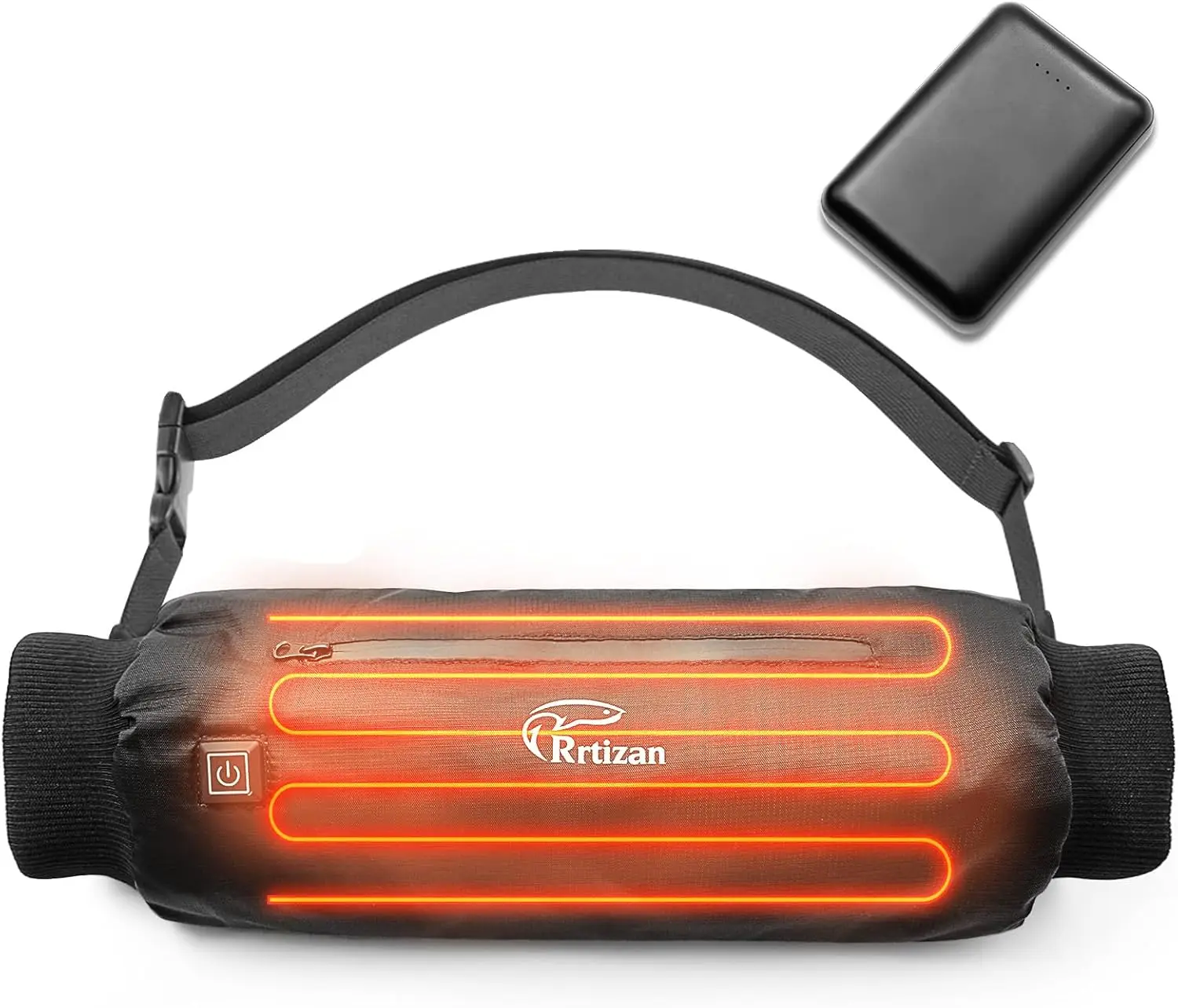 

Heated Hand Warmer Pouch with 10000mAh Power Bank, 3-Level Heating, Portable & Waterproof for Football, Camping, Hunting