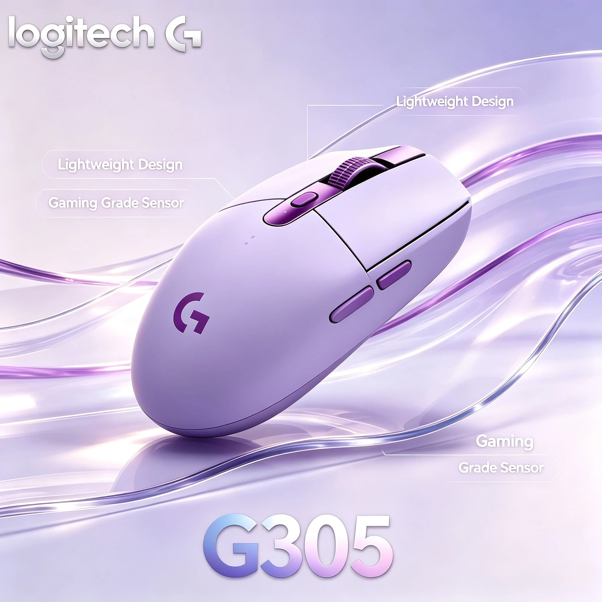 Logitech G305 LIGHTSPEED Wireless Gaming Mouse 250h Battery Life Lightweight Body For PC Office & Game