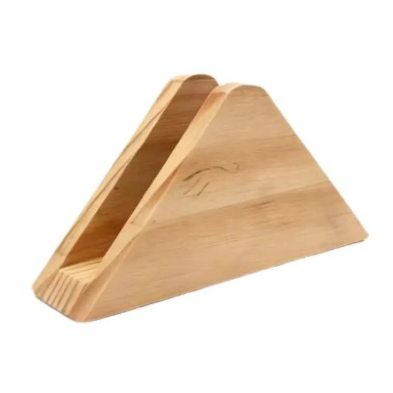 

Elegant Wooden Tissue Holder Decorative Space Saving Wood Tissue Dispenser Multi-functional Non-slip Bottom