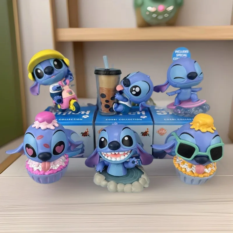 

Lilo Stitch Angel Model Toy Disney Cartoon Vinyl Doll Series Cute Doll Summer Collection Sports Series Boys and Girls Gifts