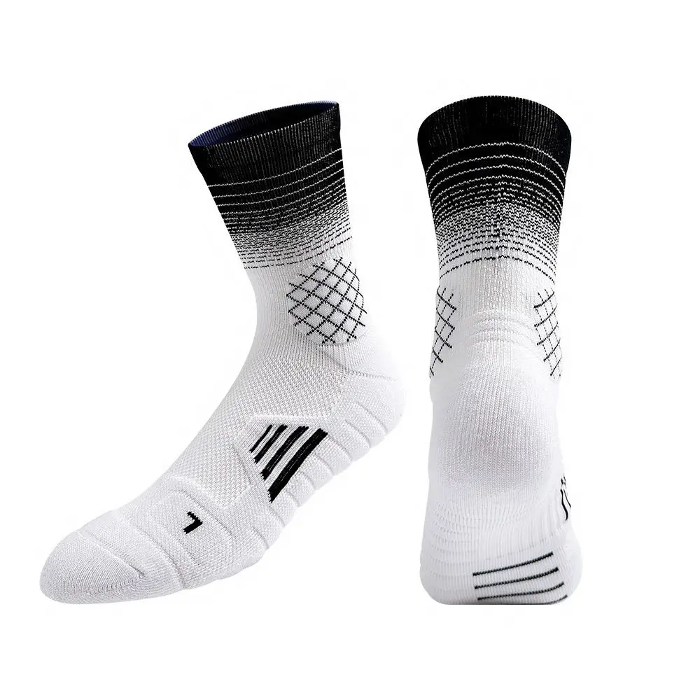 

Fast-drying Sport Socks Anti-slip Breathable Middle Stockings Towel Bottom 37-45 Cycling Riding Socks Cycling Climbing