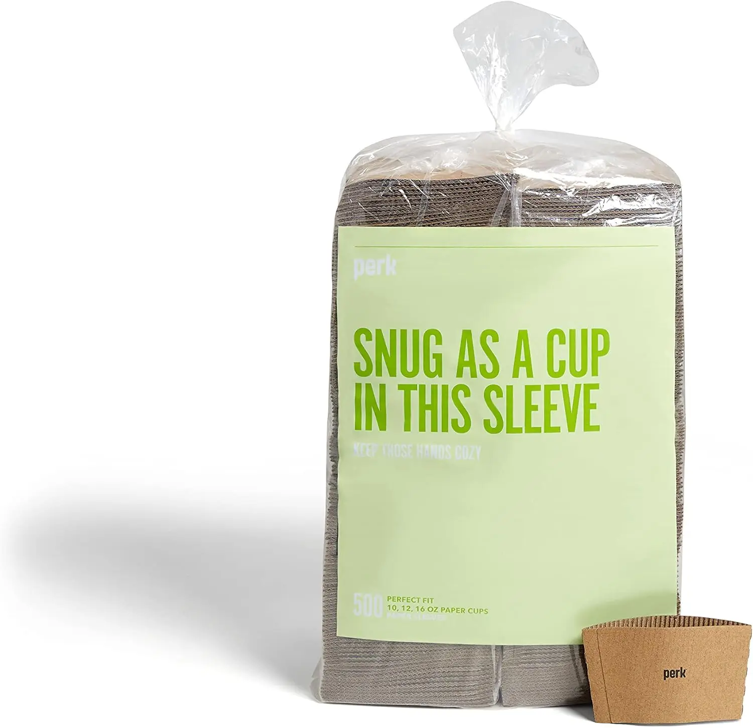 

Eco Paper Coffee Cup Sleeves, 500 Count Bulk Insulated Sleeves for Hot Cups, Brown