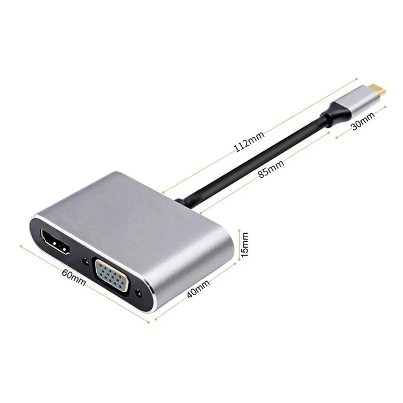 original Thunderbolt 3 USB Type-C Thunderbolt port to VGA HDMI converter 4K high-definition projector