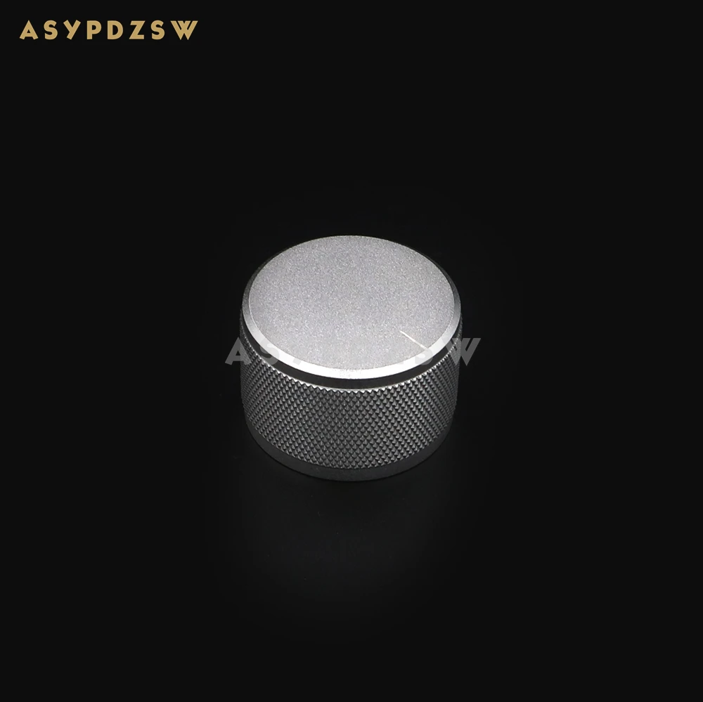 

1 PCS 38*25mm Amplifier Volume potentiometer Aluminum knob Knurled Matte Silver/Black (Optional)