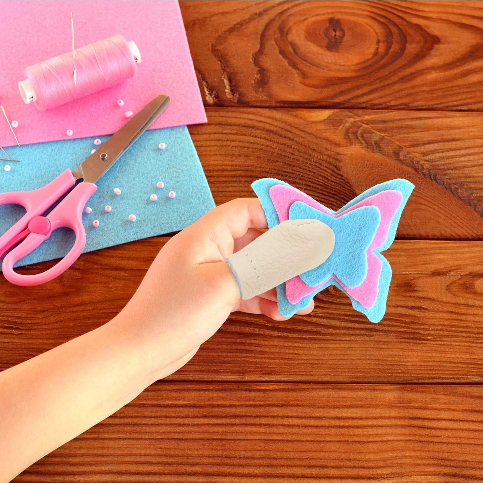 10 أزواج من واقيات الأصابع متينة قابلة للتنفس وناعمة ومرنة لأغطية الأصابع للخياطة والحياكة والحرف اليدوية