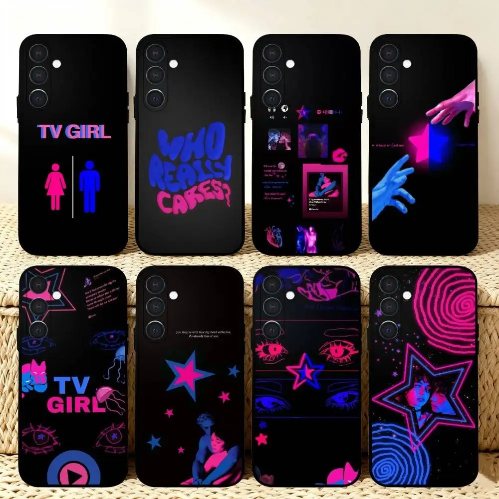 

Pink-Blue-B-Band Tv Girl Lovers Rock Phone Case For Samsung A73,A21s,A22,A31,A32,A52,A53,A71,A80,Soft Black Shell