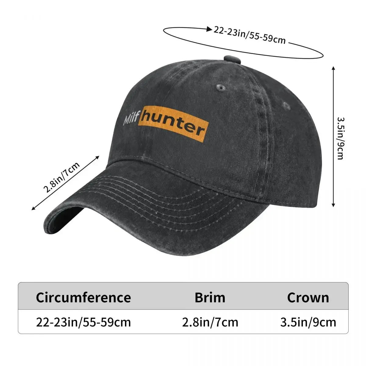 Lustige MILF Hunter Baseball Caps Vintage Distressed Washed Kopfbedeckung Unisex Outdoor-Aktivitäten Geschenk Hüte Kappe