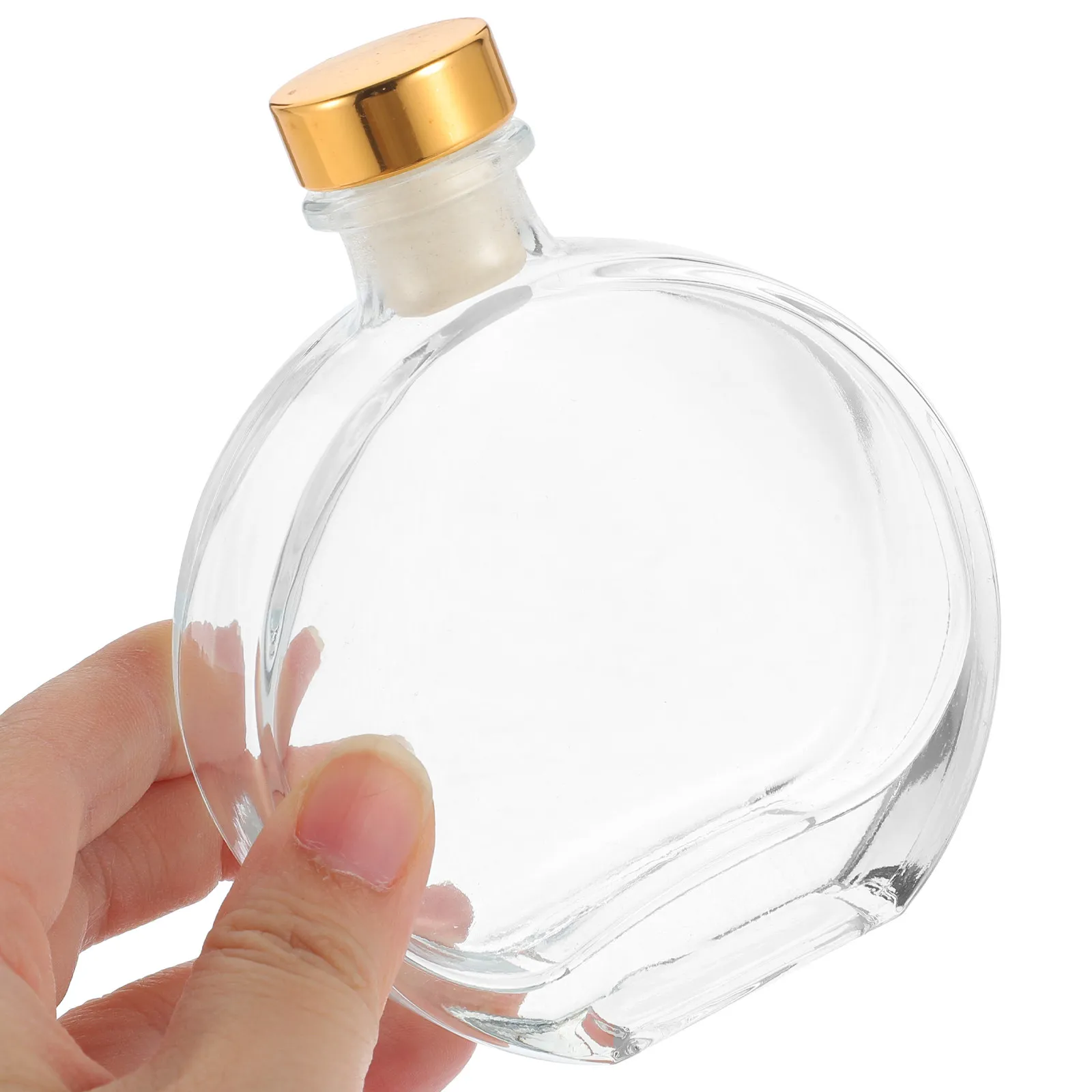 3Pcs Aromatherapy Glass Bottles Large Capacity Diffuser Perfume Bottles Empty Glass Diffuser Bottle for Home Office Desktop