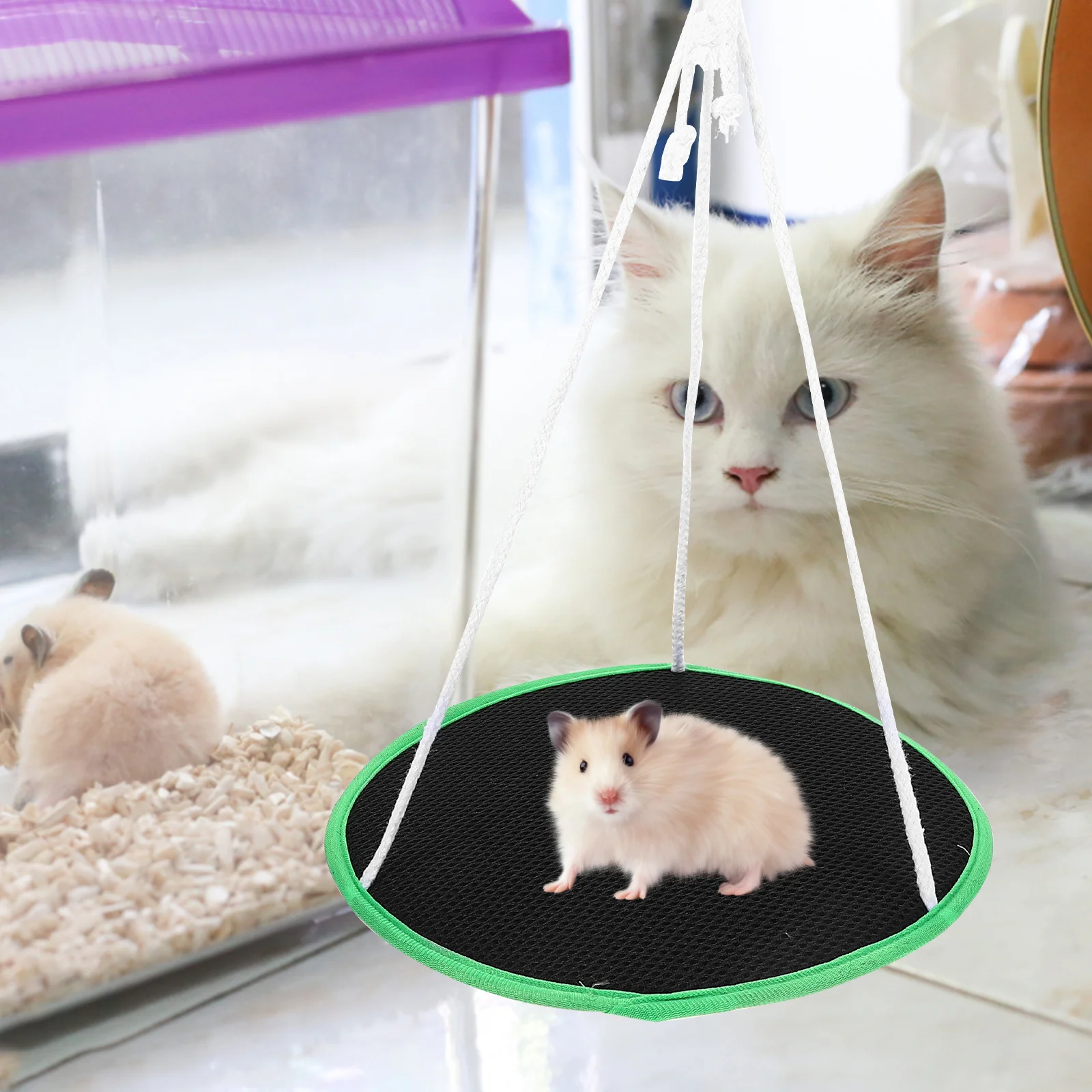 

Reptile Hammock Breathable Mesh Hanging Bed For Lizard Snake Bearded Dragon Summer Hideout Small Animal Cage Accessory