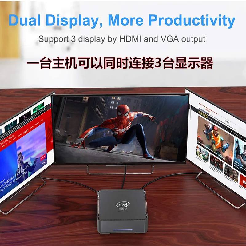 Gk3v-pro رباعية النواة N5105 كمبيوتر صغير مضيف صغير مكتب غرفة المعيشة ثلاثة إخراج الشاشات مقابل N5095
