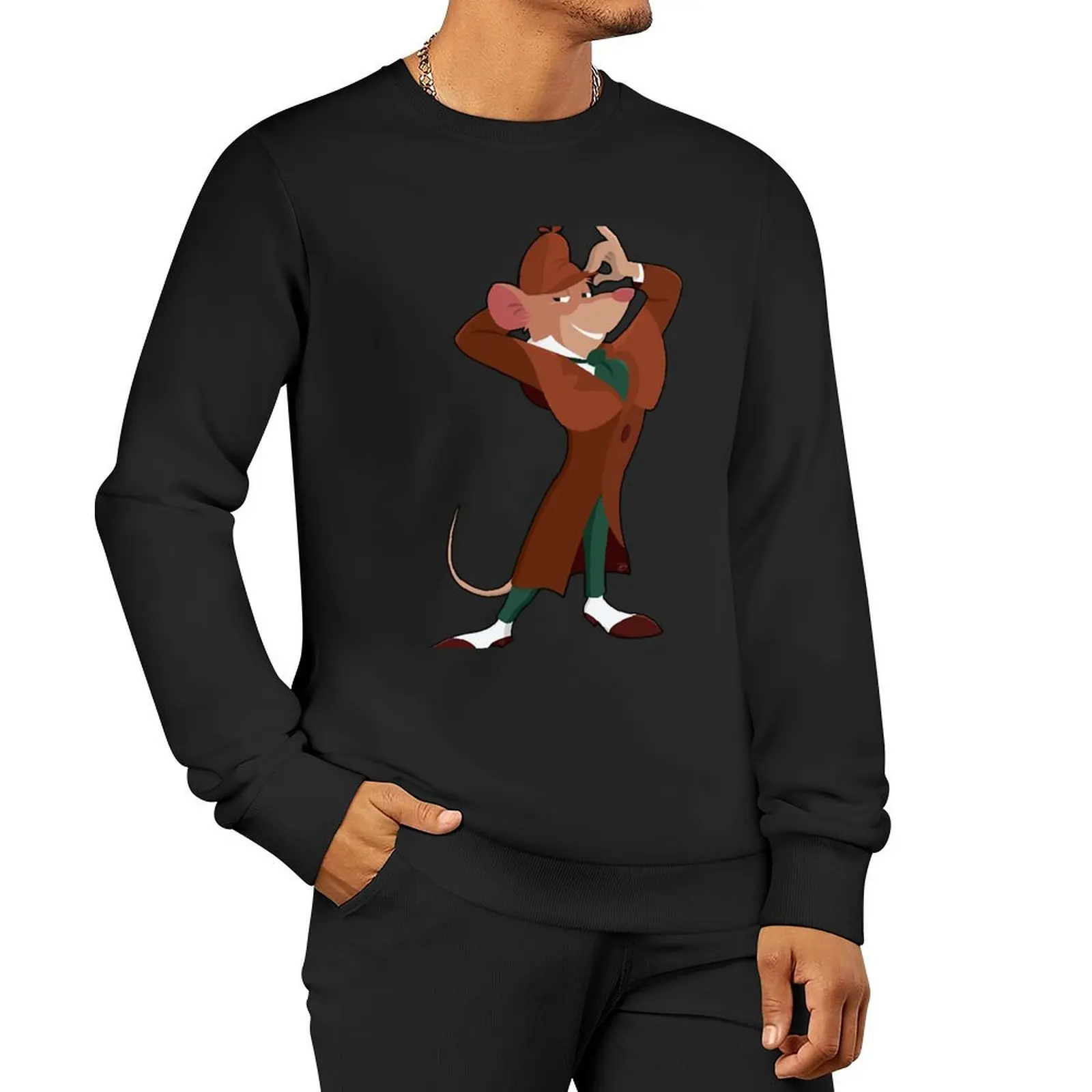 The Great Mouse Detective Basil Pullover Hoodie men's winter sweater mens clothing aesthetic sweatshirts