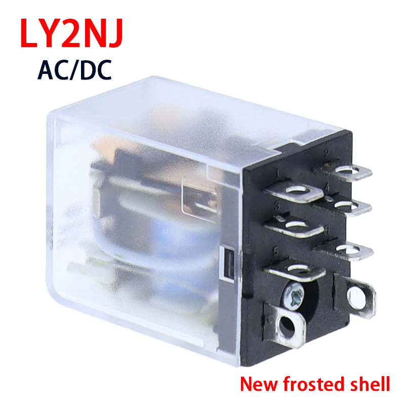 LY2NJ Coil Power Relay Car Auto AC/DC 12V 24V 36V 48V 110V 220V 380V Mini Micro Electromagnetic Relay Switch 8Pin DPDT Module