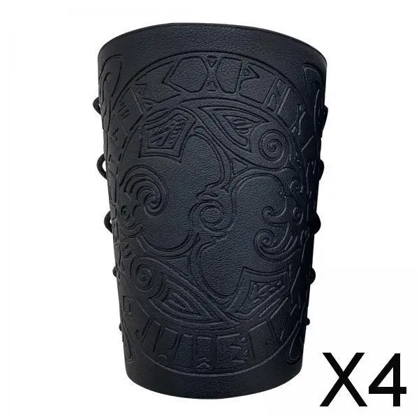 Geëmbosseerde Noorse PU lederen armbanden retro middeleeuwse polsband manchet voor volwassenen LARP dans armband materiaal