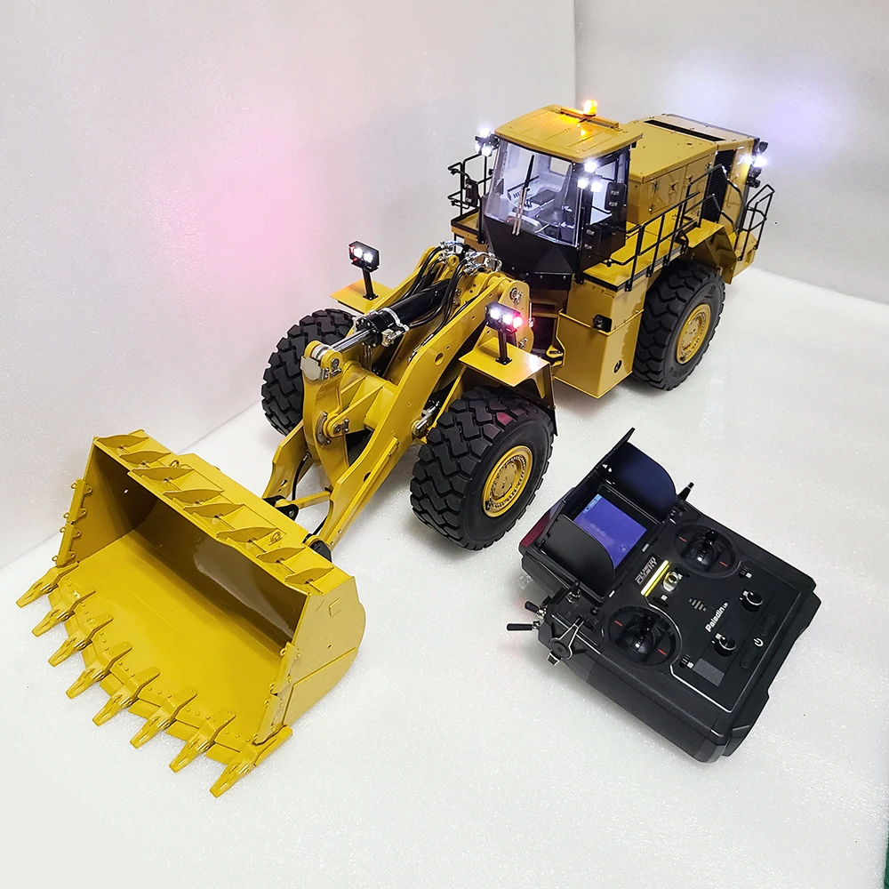 1/14 K988 RC Hydraulic Loader Model with Lighting Paint Metal Forklift Model Toy