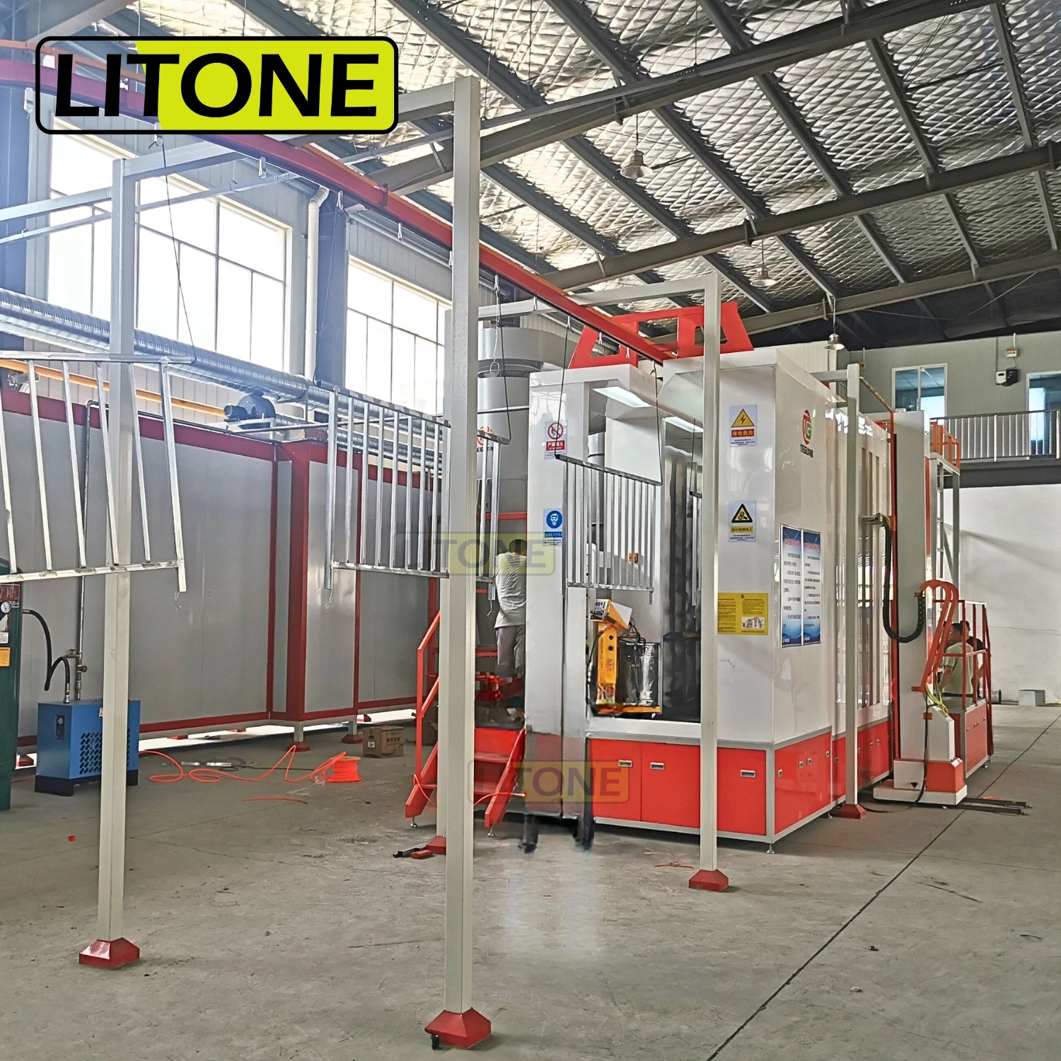 2-Year Guarantee Plastic Powder Coating Painting Spraying Line Accessories New Curing Drying Ovens Reduced Workers Number
