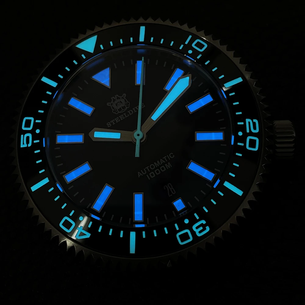 STEELDIVE Brand SD1976 New in 46MM Case Sapphire Glass Super Luminous Ceramic Bezel 1000M Waterproof NH35 Dive Watch Reloj