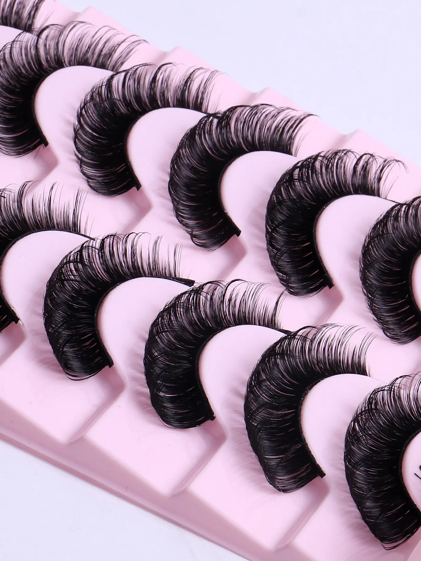 DD Curl Russische Wimpern 10 Paare 3D Nerzwimpern Wiederverwendbare Flauschige Streifenwimpern für Augen-Make-up – Detail 2