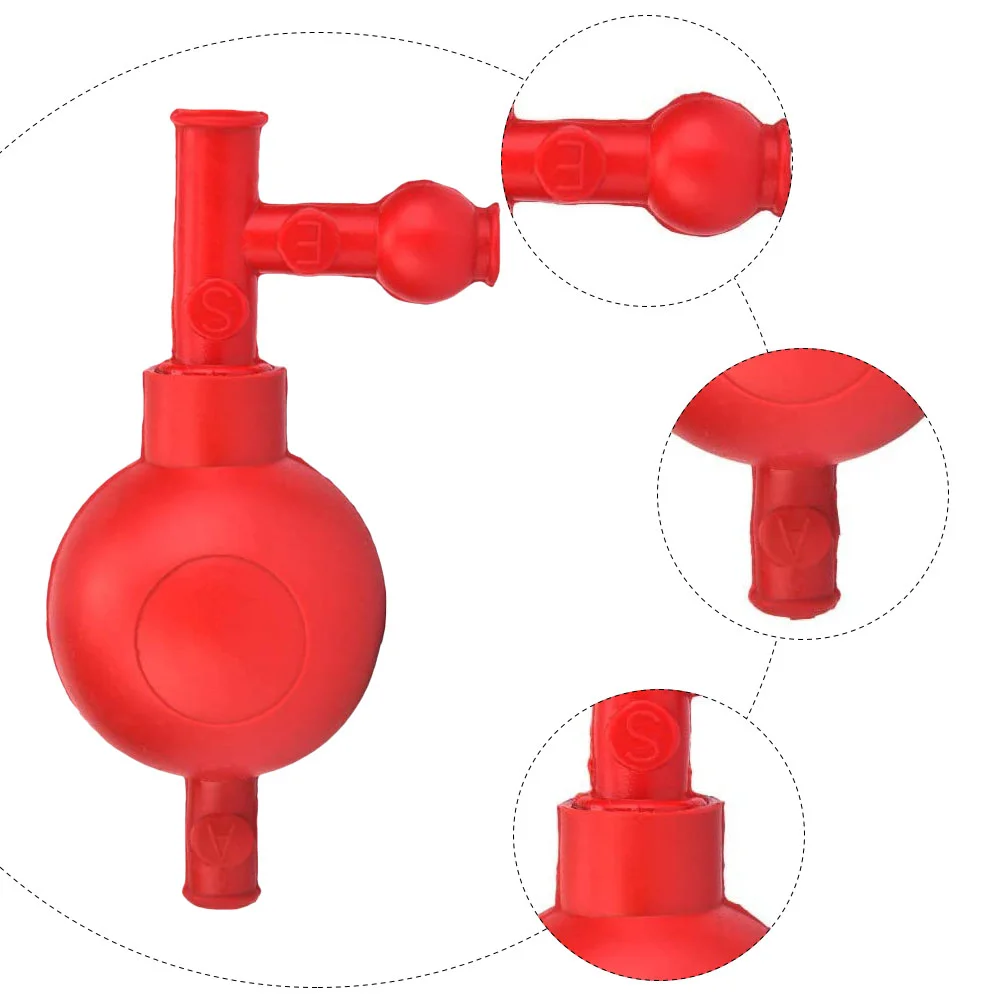 Imagem -06 - Bulbo de Sucção de Laboratório de Enchimento Quantitativo Bola Pipeta Lâmpadas Móveis de Borracha Vermelha Válvulas Máquina de Enchimento