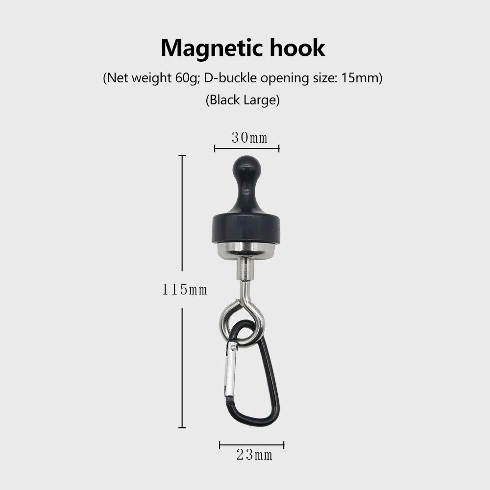 1PCS Strong Magnetic Carabiner Keychain Camping Snap Clip D Type Lock Buckle Outdoor Tent Canopy Hanging Buckle Hook Clasps