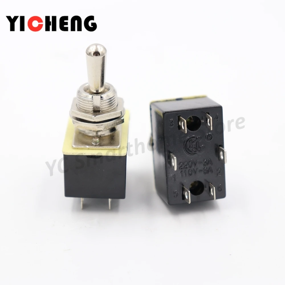 2Pcs Small power switch Button switchInsert pin  2 Position ON-ON/ON-OFF 3A 220V Toggle  Switch