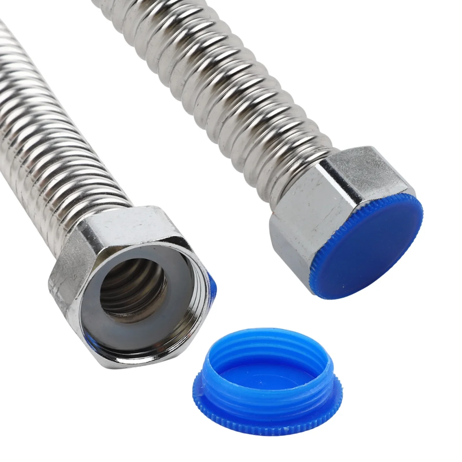 Leak Resistant Design Pair Of Flexible Stainless Steel Hoses At 34 Inches Long Perfectly Suited For Home Heating Systems