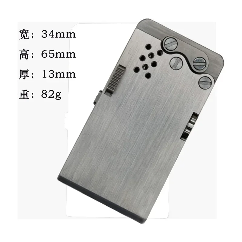 Handmade Brass Titanium Alloy Lighter Dragon Tongue Mechanical Automatic Ignition Lighter Windproof High-end Lighter Gift Box