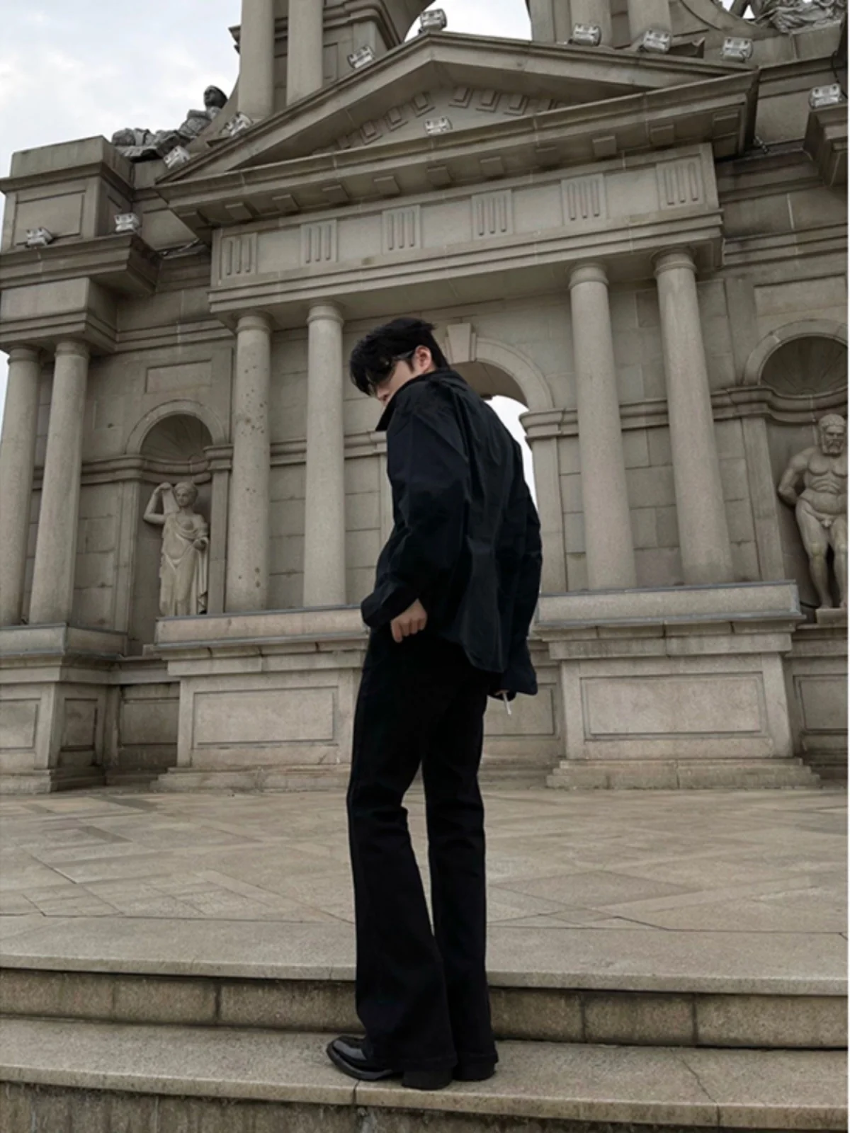 

Men's High Street Vibe Windbreaker Pants Casual Straight Leg Trousers Faionable Cleanfit Design Comfortable Breathable