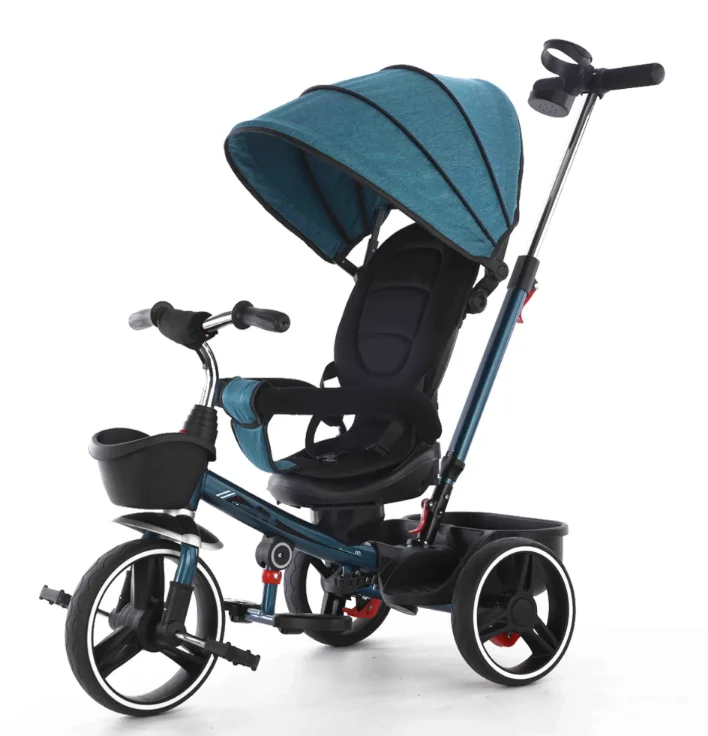 Tricycle pliable 4 en 1 pour enfants de 1 à 6 ans, tricycle à 3 roues pour bébés