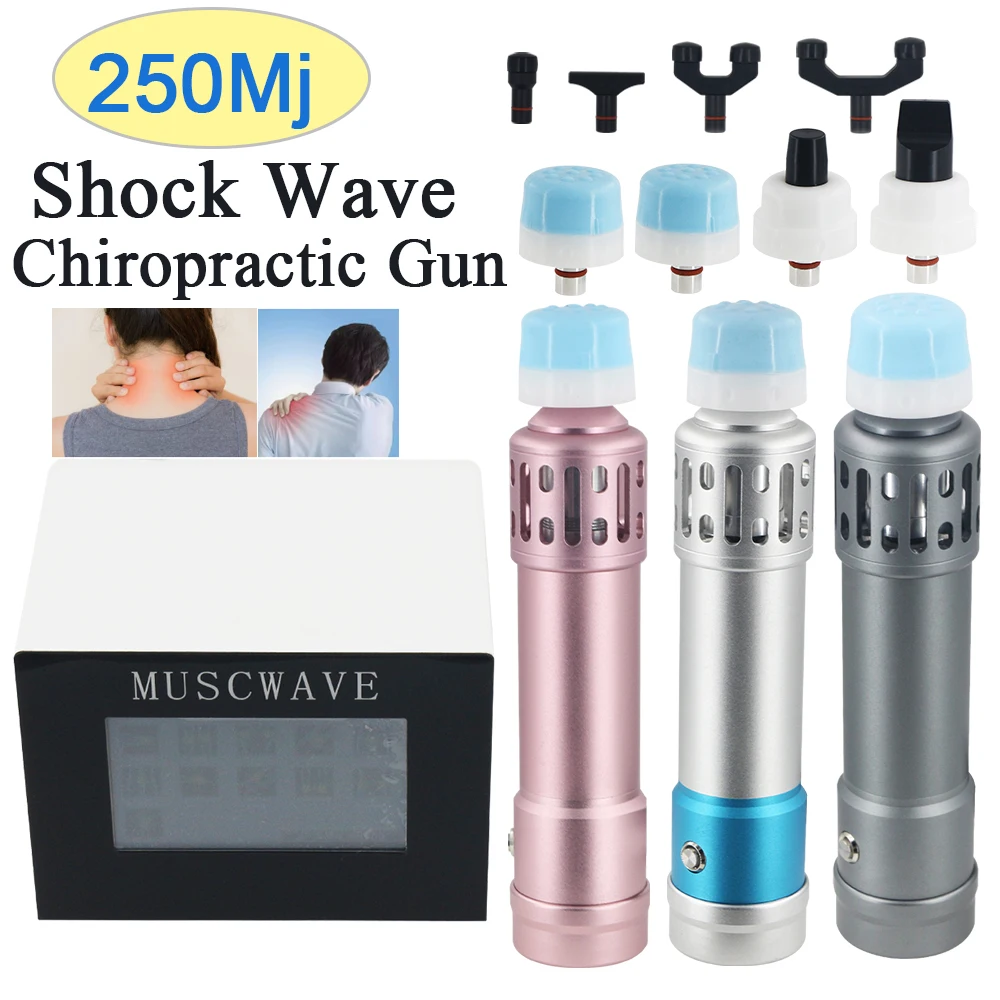 

New Shockwave Therapy Machine Chiropractic Gun MUSCWAVE Extracorporeal 2 In1 Tools For ED Treatment Adjust Spine Relax Massager