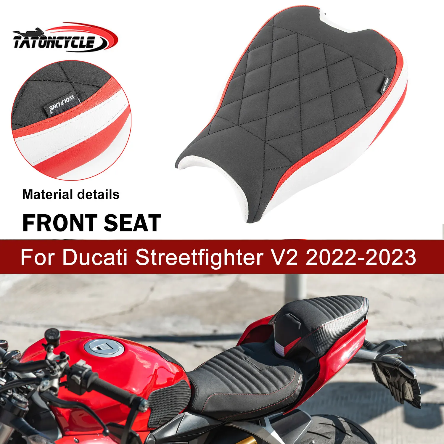 

Motorcycle Front Seat Cushion for Ducati Streetfighter V2 2022 2023 Sitting Cushion Driver Covers Seats Motorbike Accessories