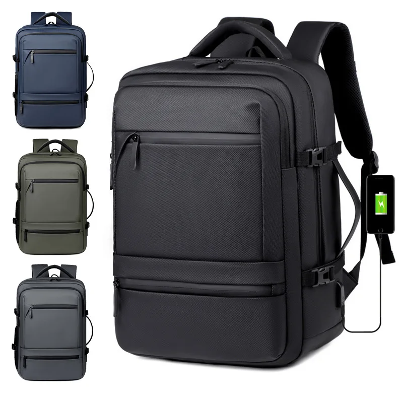 

New Fashionable Men's Backpack, Casual Outdoor USB Charging Travel Bag, Multi-functional Large-capacity Waterproof Schoolbag