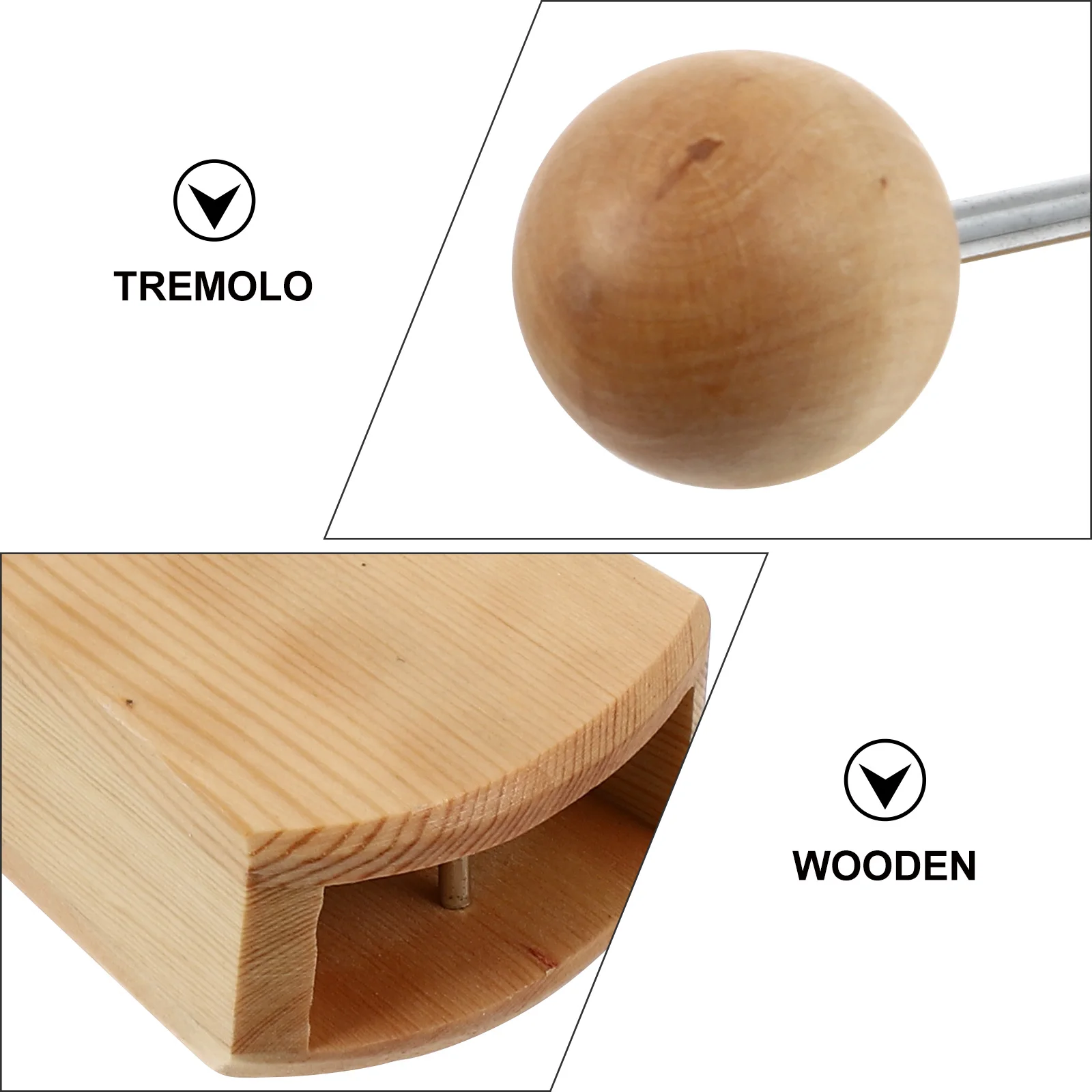 

Percussion Wooden Tremolo For Kids Safe Long-Lasting Fine Polished Music Plaything Promotes Hearing Creativity Voice Cognizance