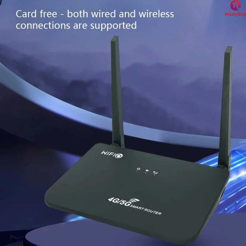 NUOYING Mini 4G WLAN-Router, Kabelloser Hotspot mit SIM-Kartensteckplatz, Dual WAN/LAN-Anschluss für Heimbreitbandnutzung