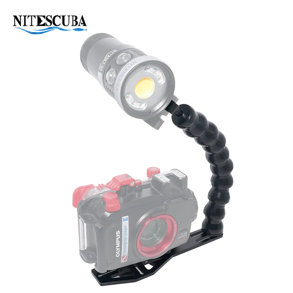 Nitescuba V20 Underwater Diving Video Light With Flex Tray Hold For Tg6 5 Gopro Camera Housing 2000 Lumen Astigmatism Lamp